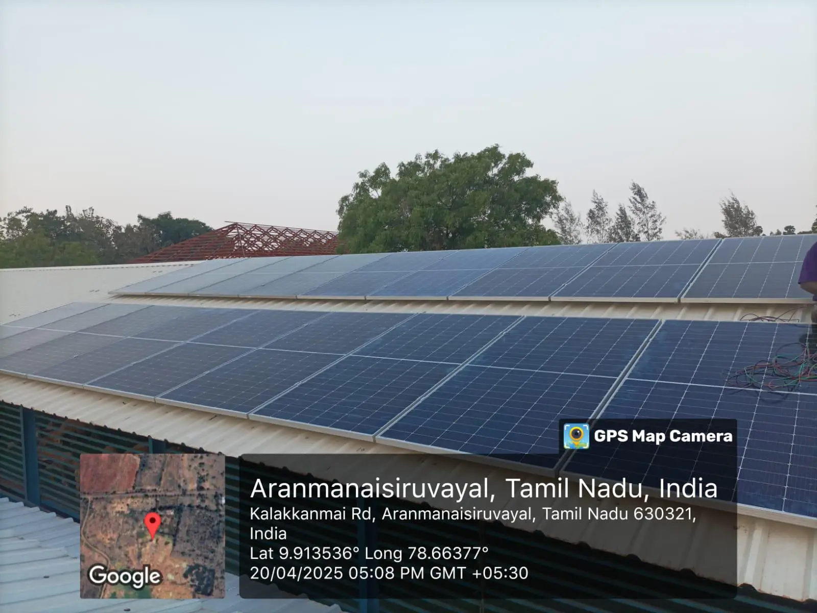 industrial solar panel installation